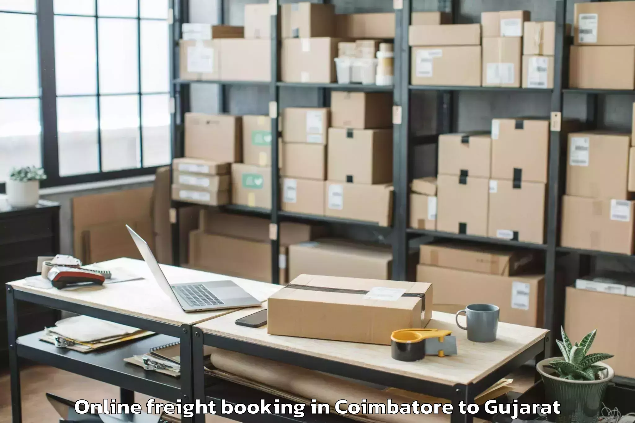 Top Coimbatore to Wadhwan Online Freight Booking Available